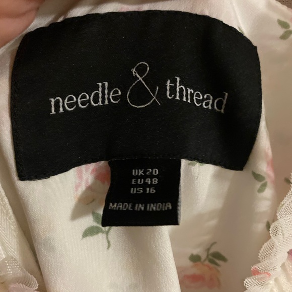 Like New- Needle & thread Bijou rose ruffle mini dress- size 16 - Picture 7 of 10